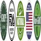 Registered facility badge, a statement about the factory