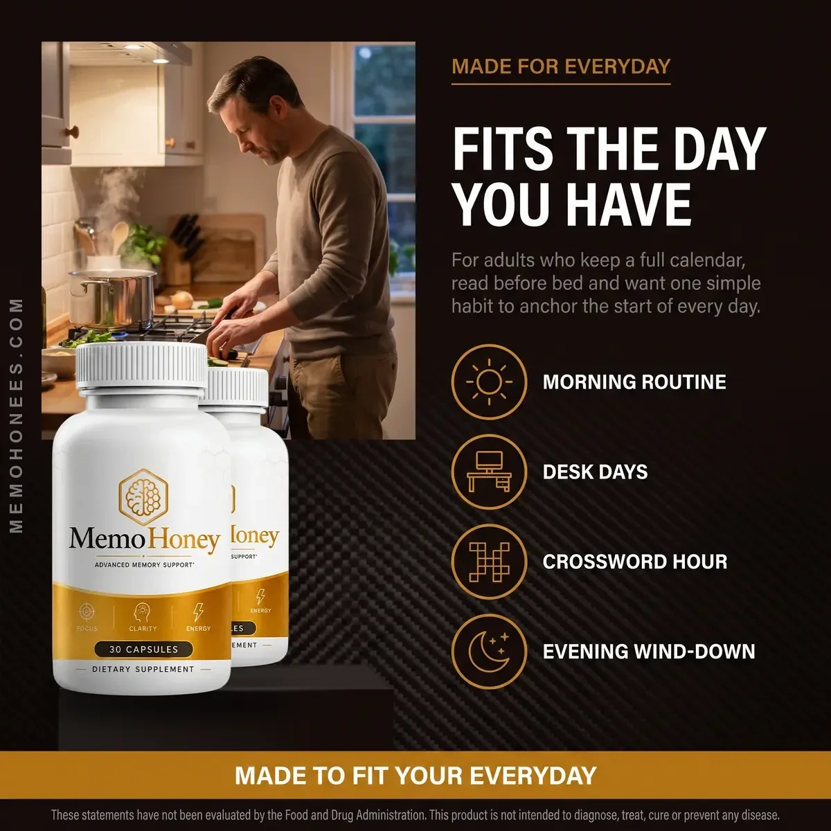 The seller's own graphic showing who MemoHoney is for in everyday use